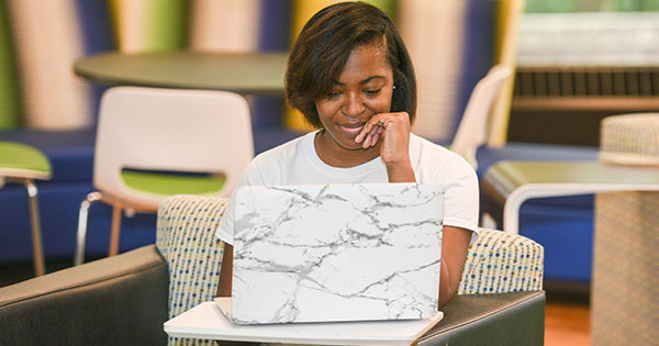 Student on Computer