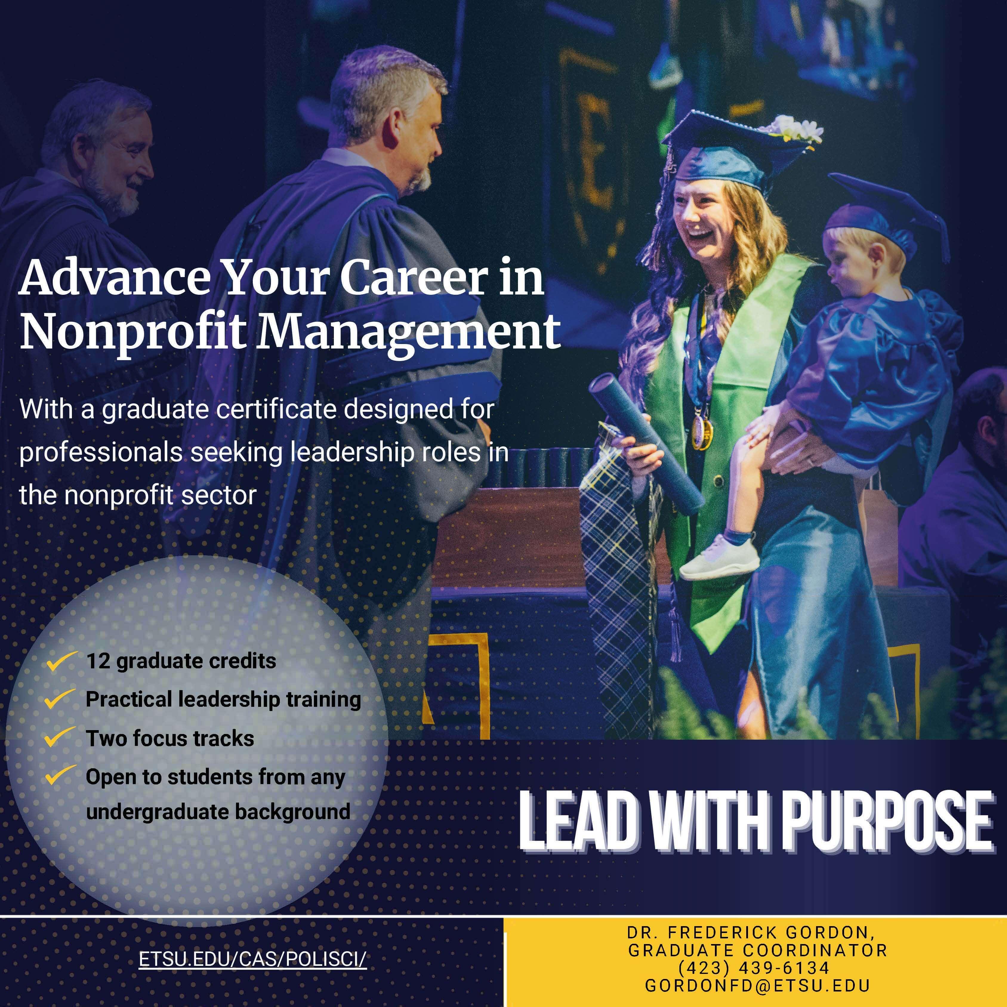 Flyer for nonprofit management certificate