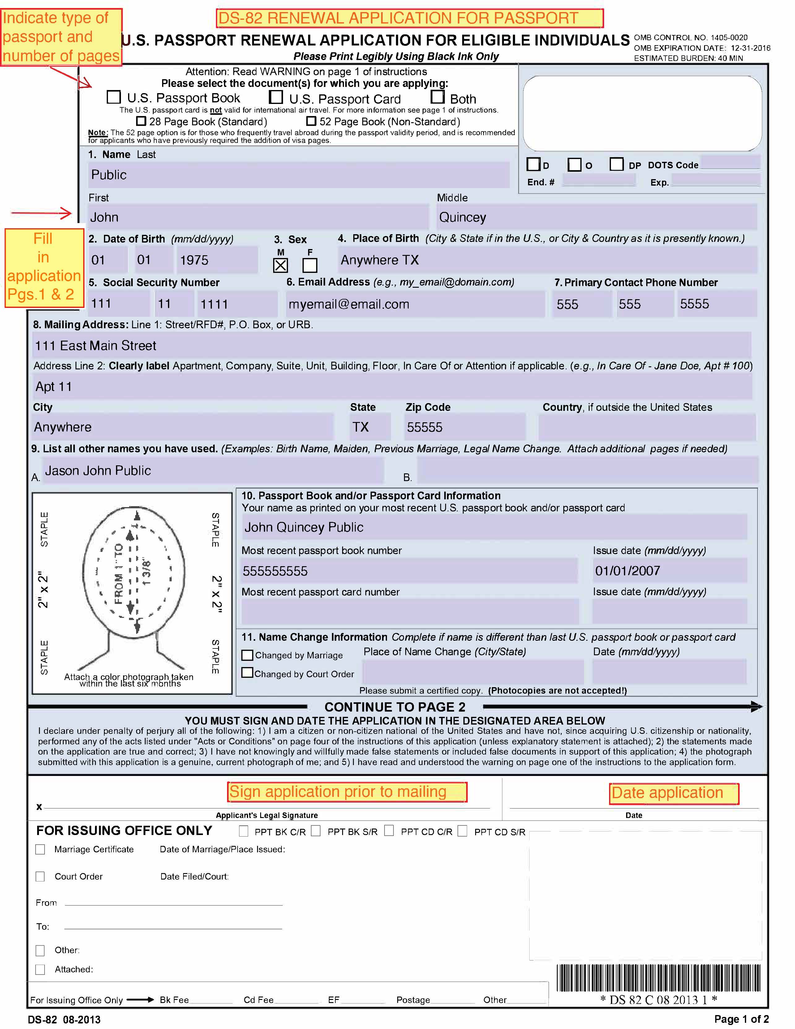 Form DS-82