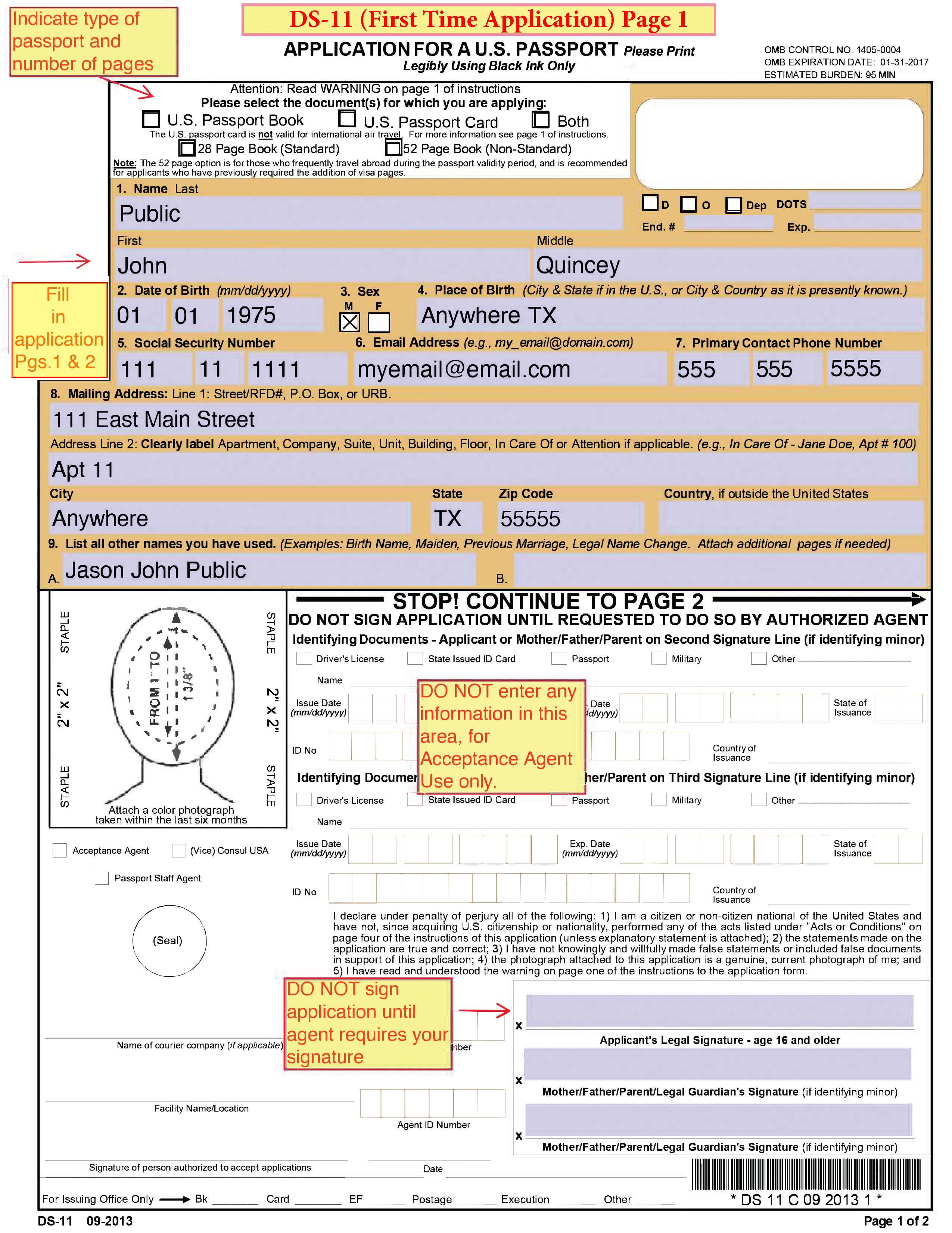 Form DS-11