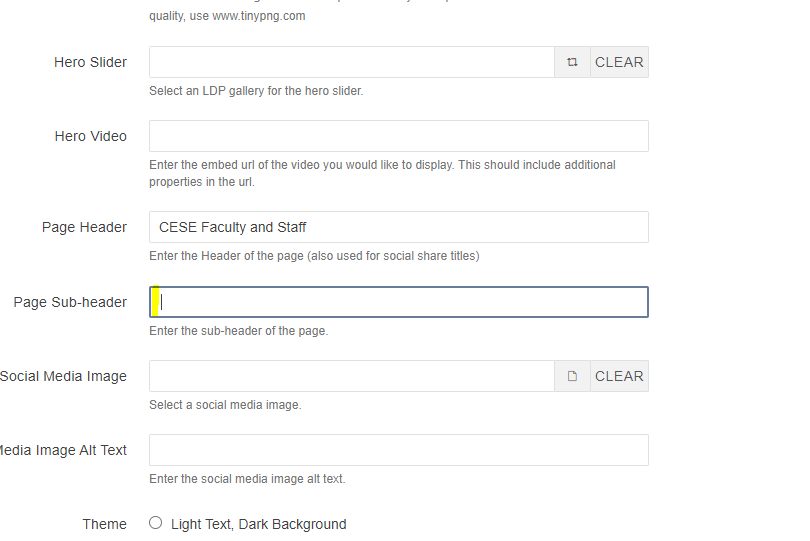 space in subheader cell