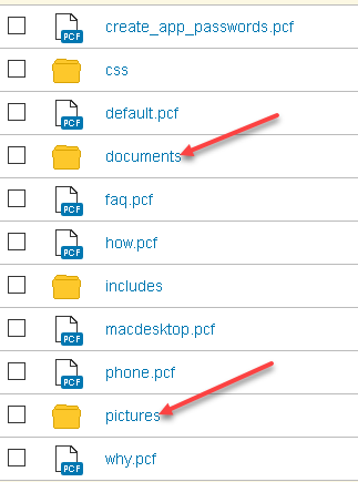 documents and pictures folders