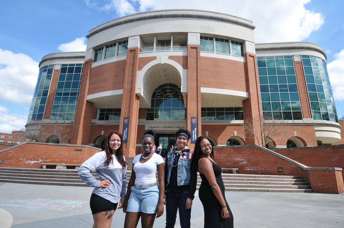 Students at Library