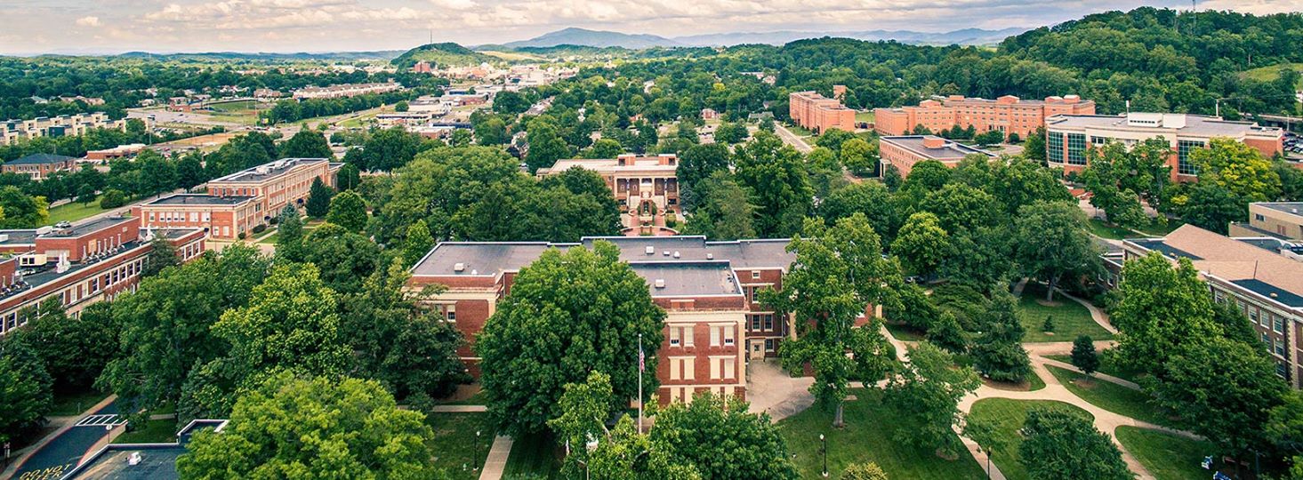 Aerial shot of ETSU