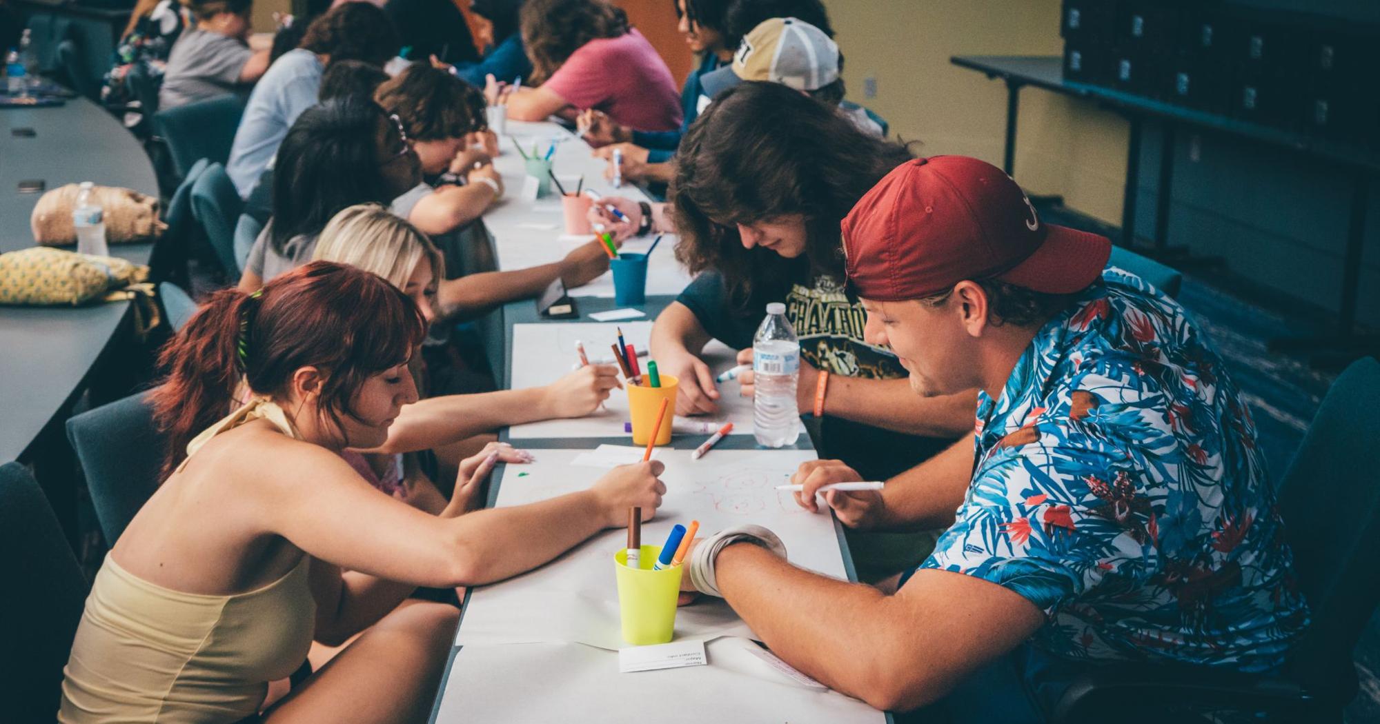 ETSU CBAT students work on a fun activity together