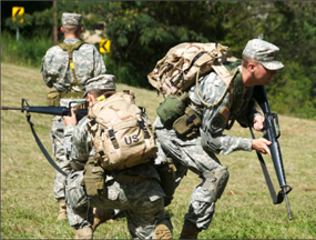 cadets in physical training