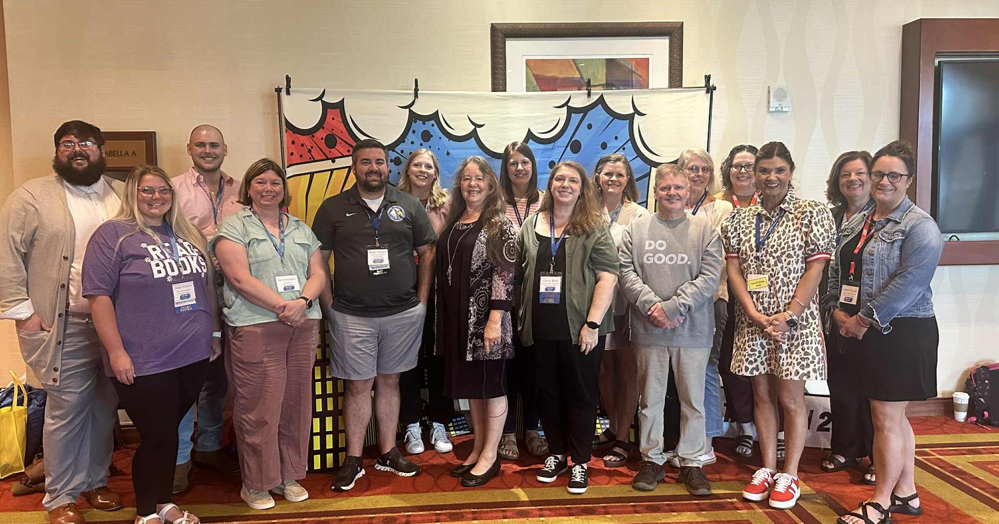 Prof. Lyons and TASL attendees - all students she has taught through the years!