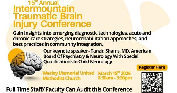 15th annual brain injury conference at wesley memorial united methodist church on march 18th 2026 please call 4234398084 for more information