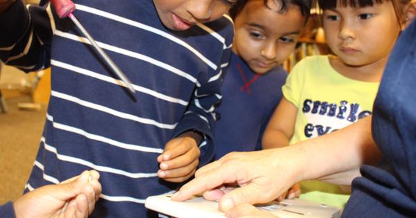 children using tools