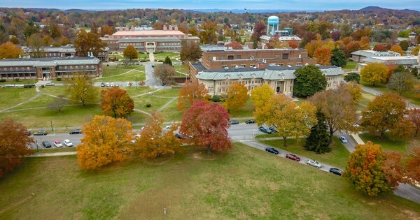 Ariel view of the Quillen College of Medicine.