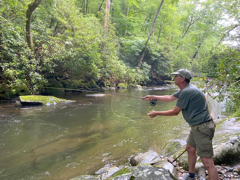 Russ Hayman fishes