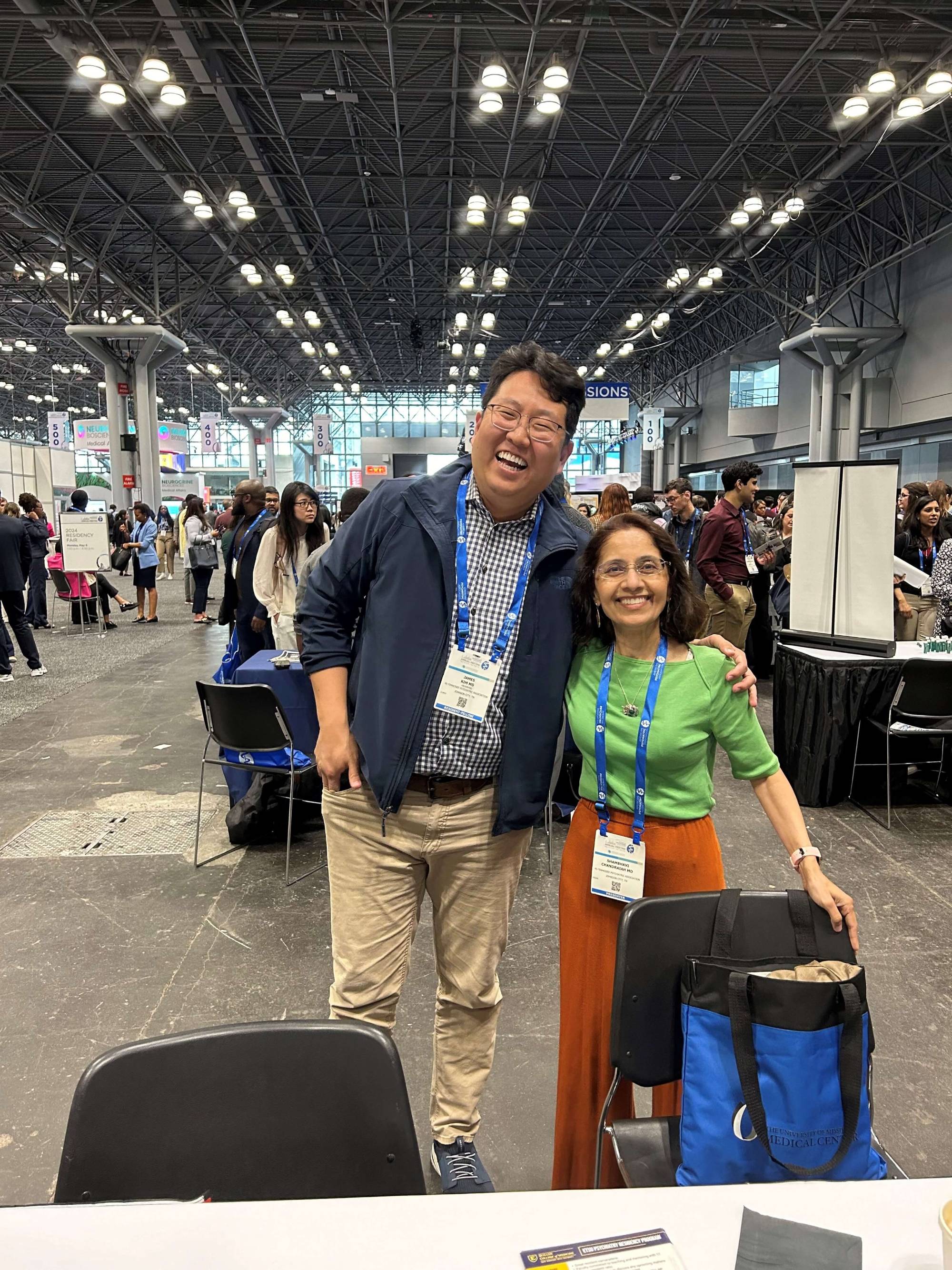 Dr. Kim and Dr. Chandraiah at the APA, 2024