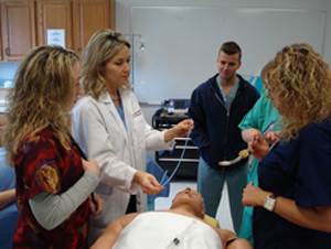 training demonstration involving a dummy