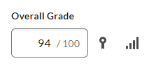 Image of the overall grade section of the evaluation panel