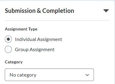 Image of the dropbox type settings - individual or group