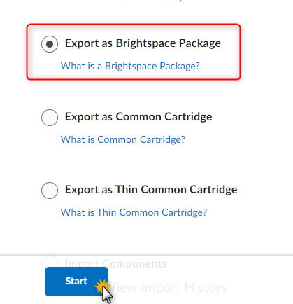 Image of the import/export/copy compnents tool with the Export option selected.