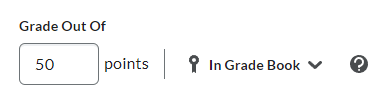 Image of grade out of area with assigned points and in grade book selected