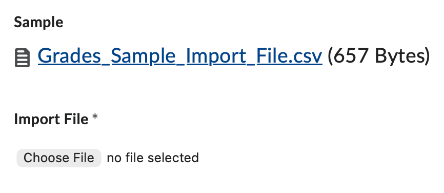The browse button on the Import Grades screen.