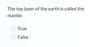 example of a true/false question