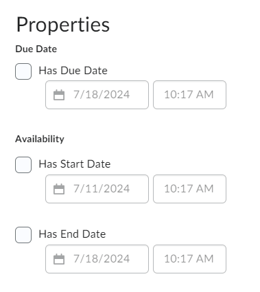 Image of the alternative date options for special access