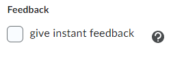 Image of the feedback option