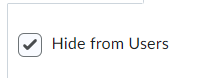 Image of the Hide from Users checkbox on the Restrictions tab of the Edit Survey Page.