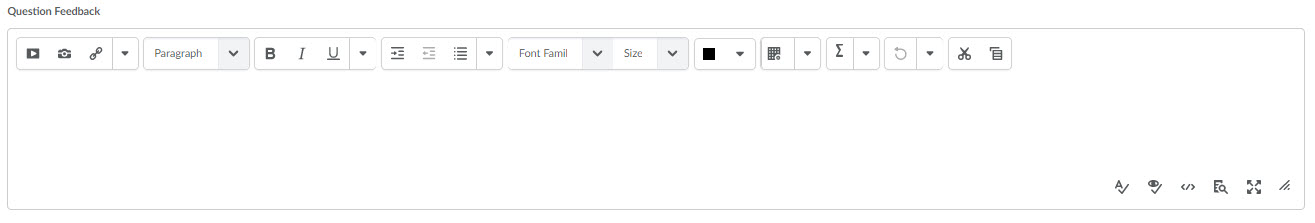 Image of the question feedback field