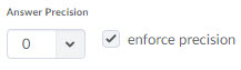image of the answer precision options