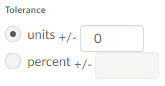 image of tolerance option