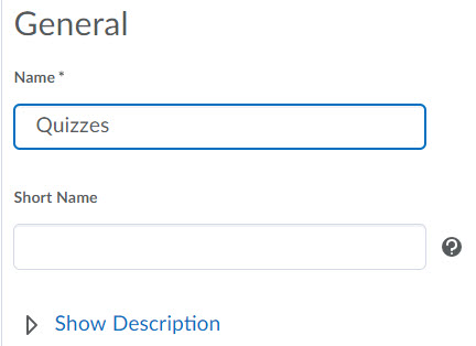 Image of the name fields for a grading category