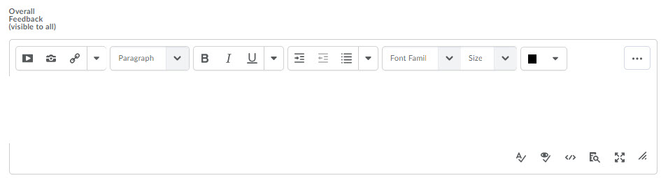 Image of the Overall Feedback box for a grade item.