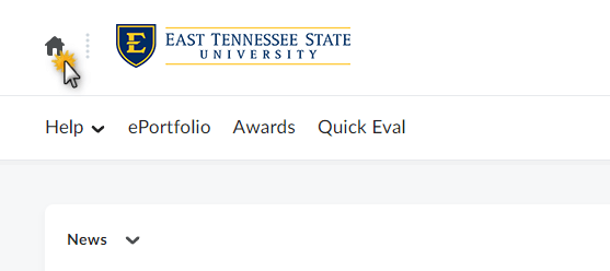 image of my home icon on the d2l homepage