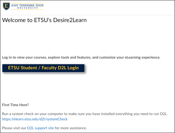 d2l login page