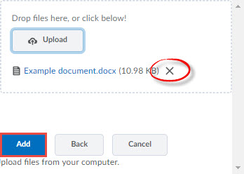 Adding a file to the dropbox