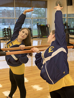 Kate Trabalka in the ETSU dance studio