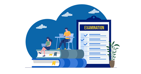 Illustration of three figures on upward arrows, looking through telescopes.