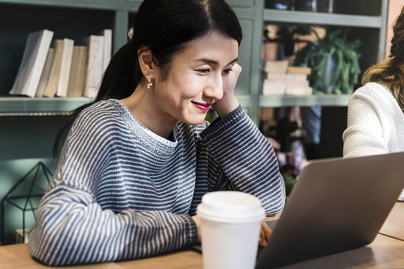 Woman at computer