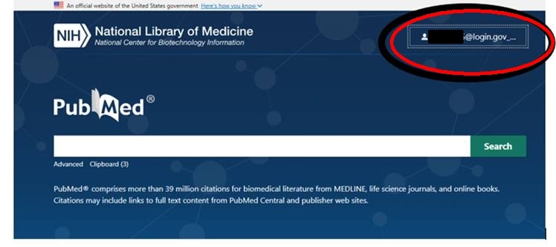 NLM PubMed Login