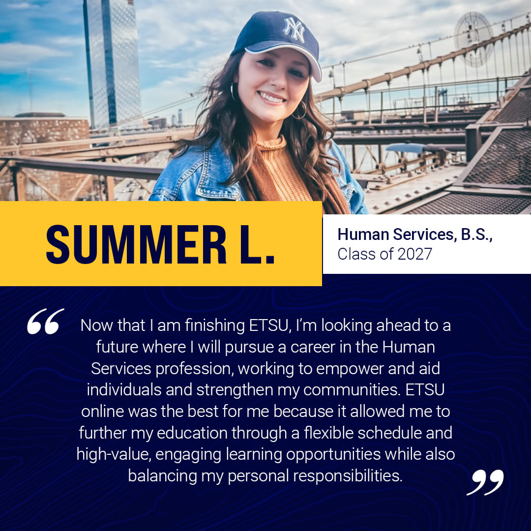 Student testimonial: This program has been called the “Helping Profession” by some and I would agree to that 100%. The students, teachers, and faculty that are a part of this program creates a community where everyone feels supported and accepted no matter what. [They] are very eager to help you achieve whatever goals you might have!  -Summer L.