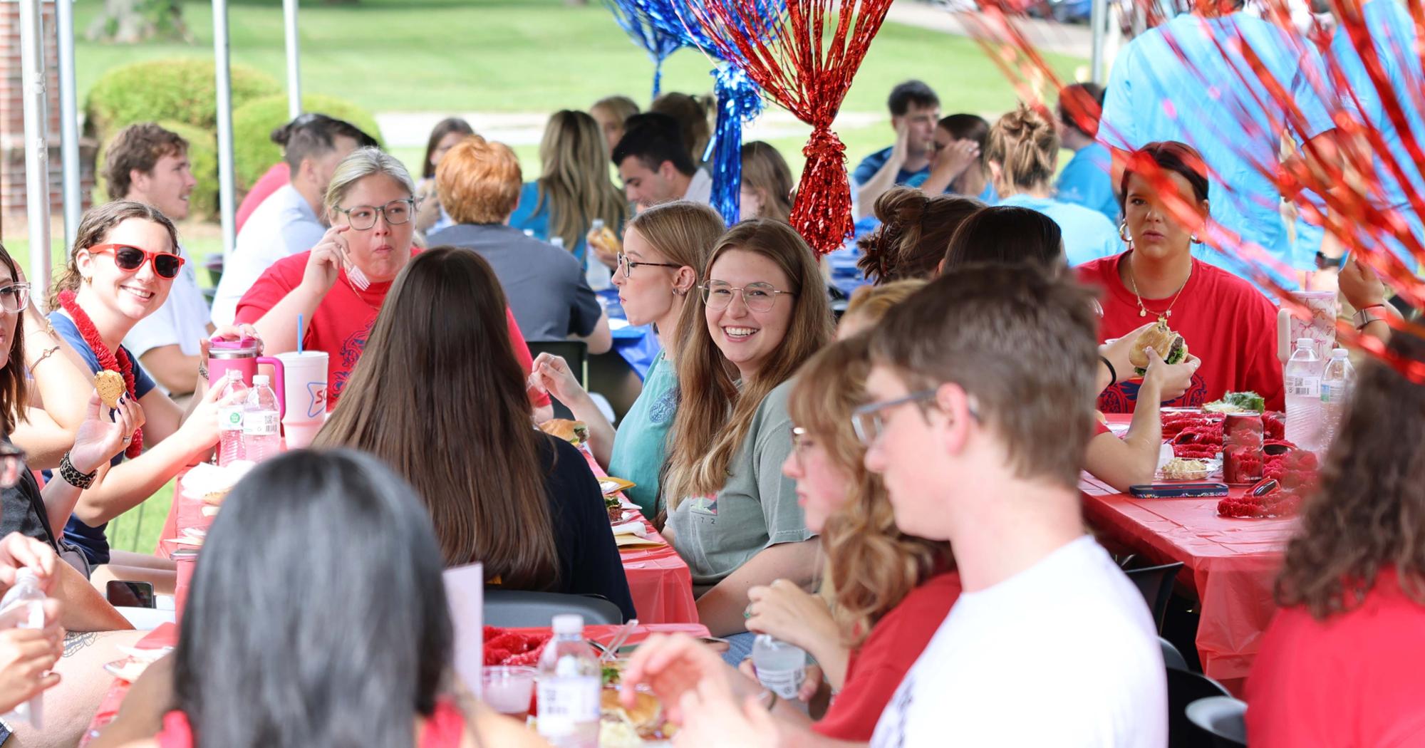 Student outdoor banquet