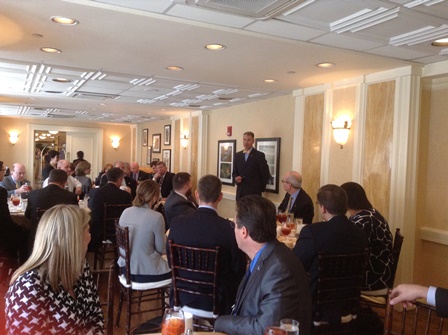 ETSU President Brian Noland speaks to state legislators and others at luncheon in Nashville, Tennessee on February 2, 2016