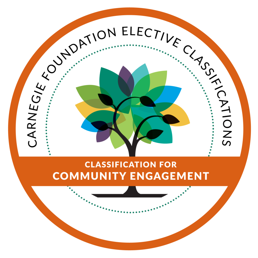 A seal indicating that ETSU has received the Carnegie elective classification for community engagement