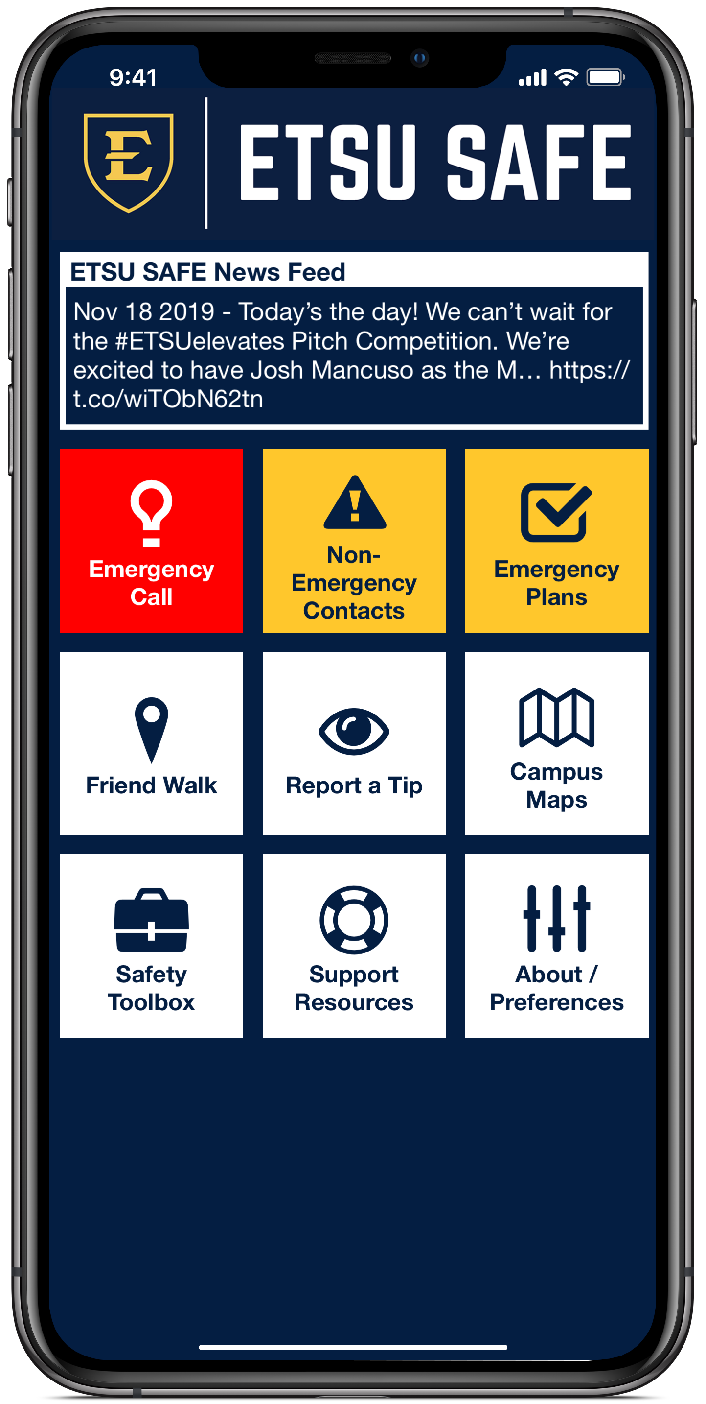 ETSU Safe App Visual