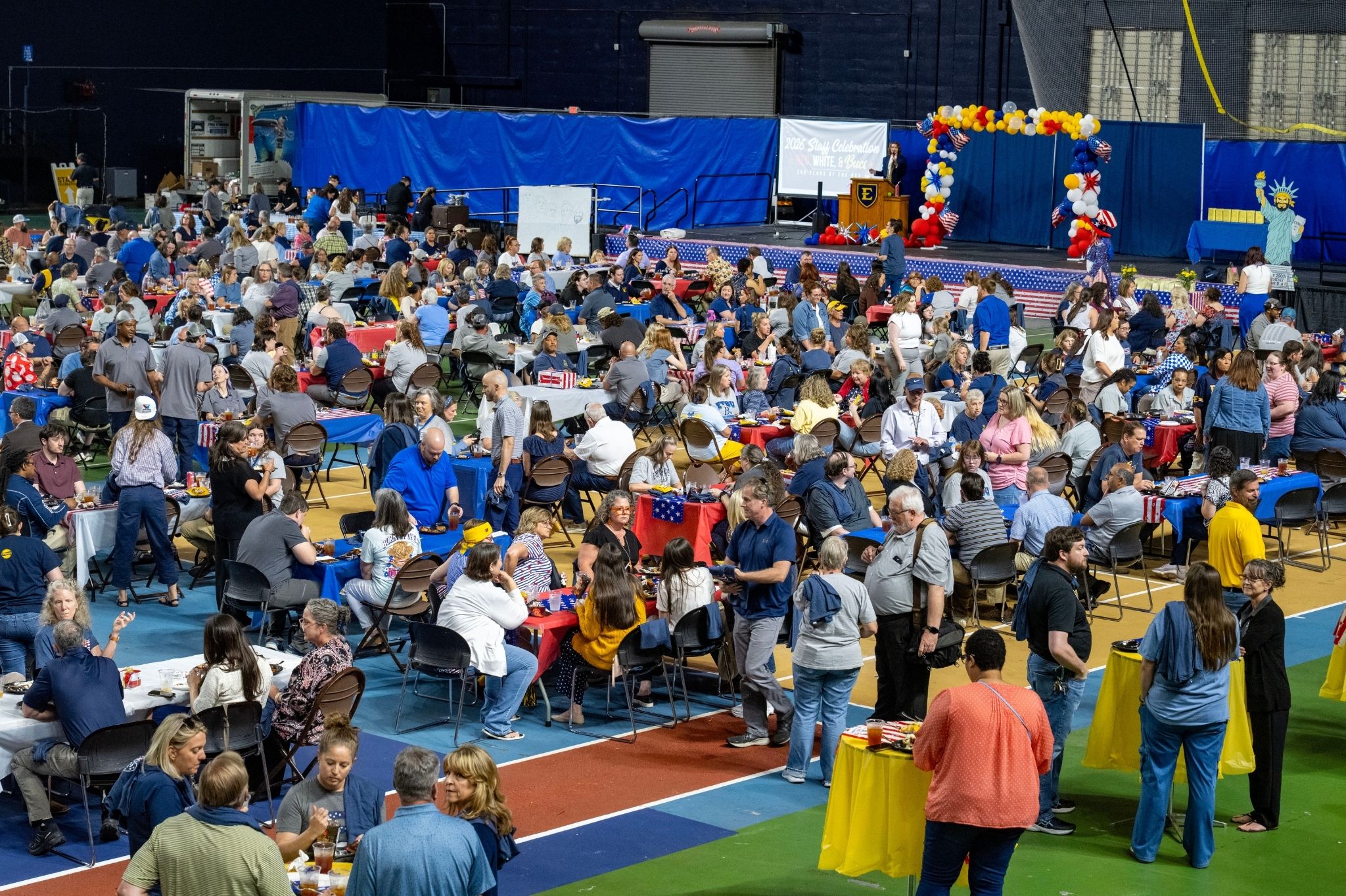 The ETSU Staff Celebration the Ballad Health Athletic Center (Mini-Dome)