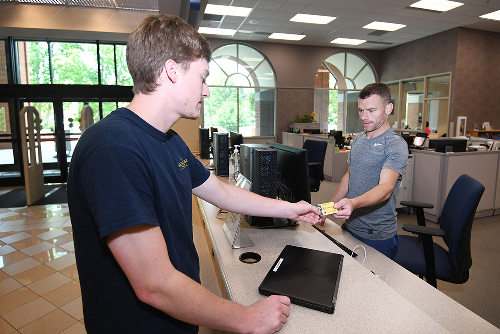 library front desk id usage