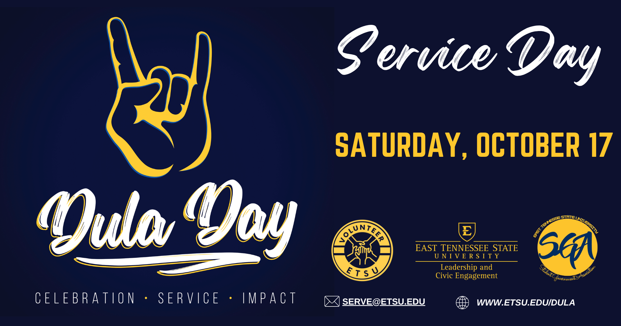 Dula Day - Service Day - sponsored by Student Government Association, Volunteer ETSU, and Leadership and Civic Engagement