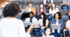 instructor speaking to class