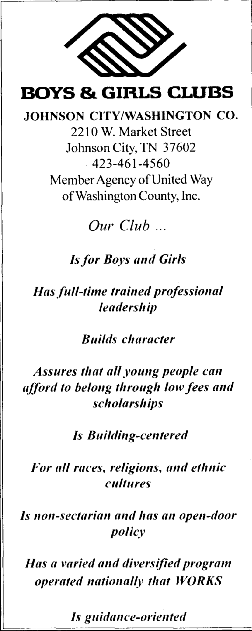 Boys and Girls Club Ad