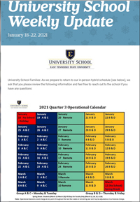 Photo for Weekly Update, January 18-22, 2021