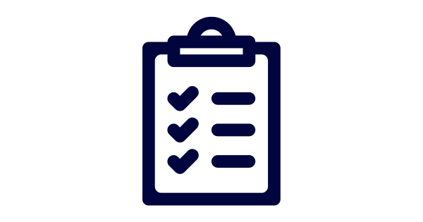 Decorative icon image of a checklist.